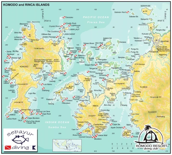Komodo Island Map