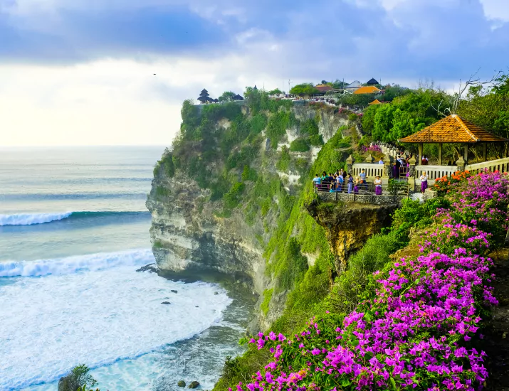 Ocean coast near Uluwatu temple in Bali